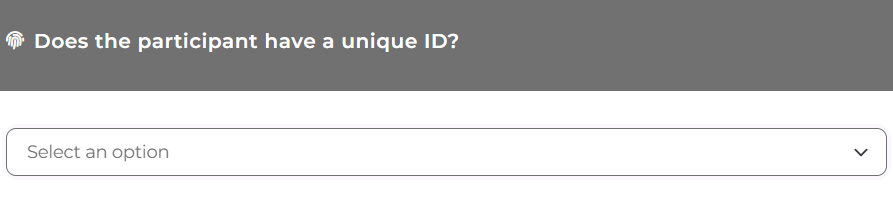 1. Identificación única del Participante